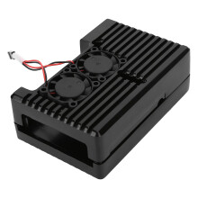 Aluminum Heatsink Case with DualFan Cooling and Removable Cover for Durable Protection for Raspberry Pi 3