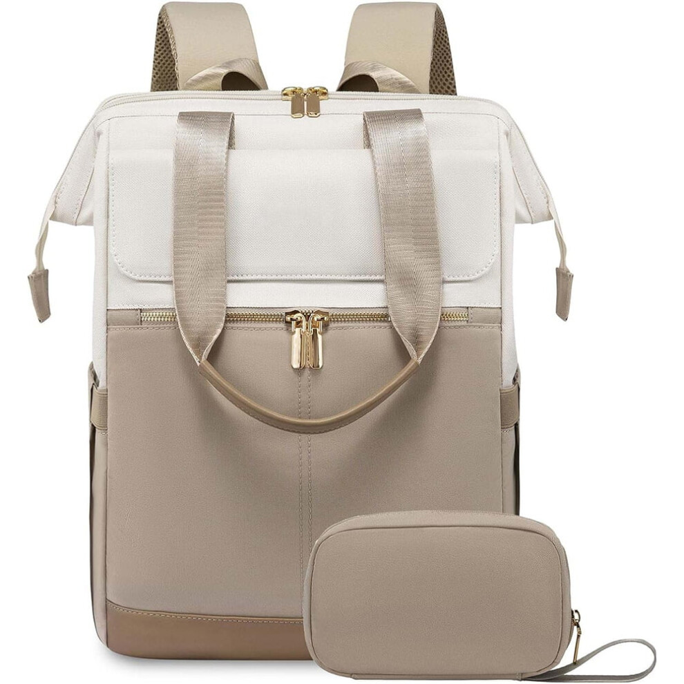 Women Laptop Backpack Waterproof Carry On Backpack For Daily Use (Light ) Brown 9365509608678