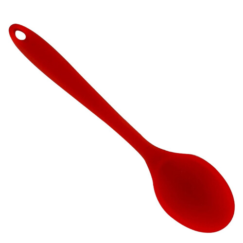 Silicone Spoon Kitchenware Integrated Cooking Spoon Red,Silicone Spoon Kitchenware Cooking Spoon Kitchen Gadgets Soup Spoon,Material：Silicone 2