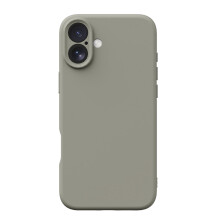 iPhone 16 Plus Case Compatible with MagSafe – Liquid Silicone, Soft Microfiber Lining, Shockproof, 6.7", Light Gray