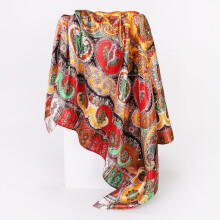 35” Satin Large Square Head Scarves - Silk Like Neck Scarf Hair Sleeping Wraps Satin Silk Scarfs for Women