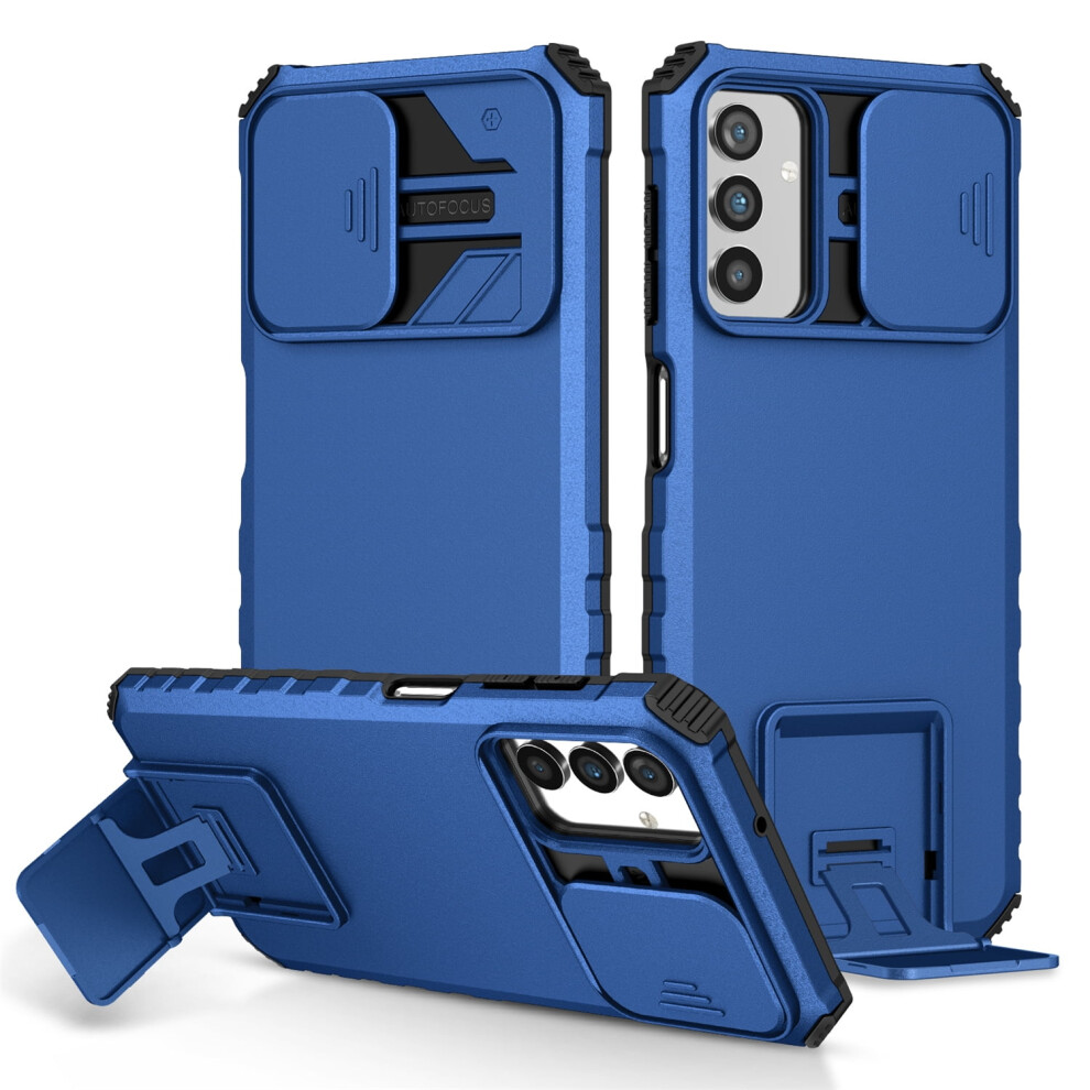 Rugged Case For Samsung Galaxy A15: Slide Camera Cover, Hidden Kickstand, Military-Grade Drop Protection Â Blue 9365509610541