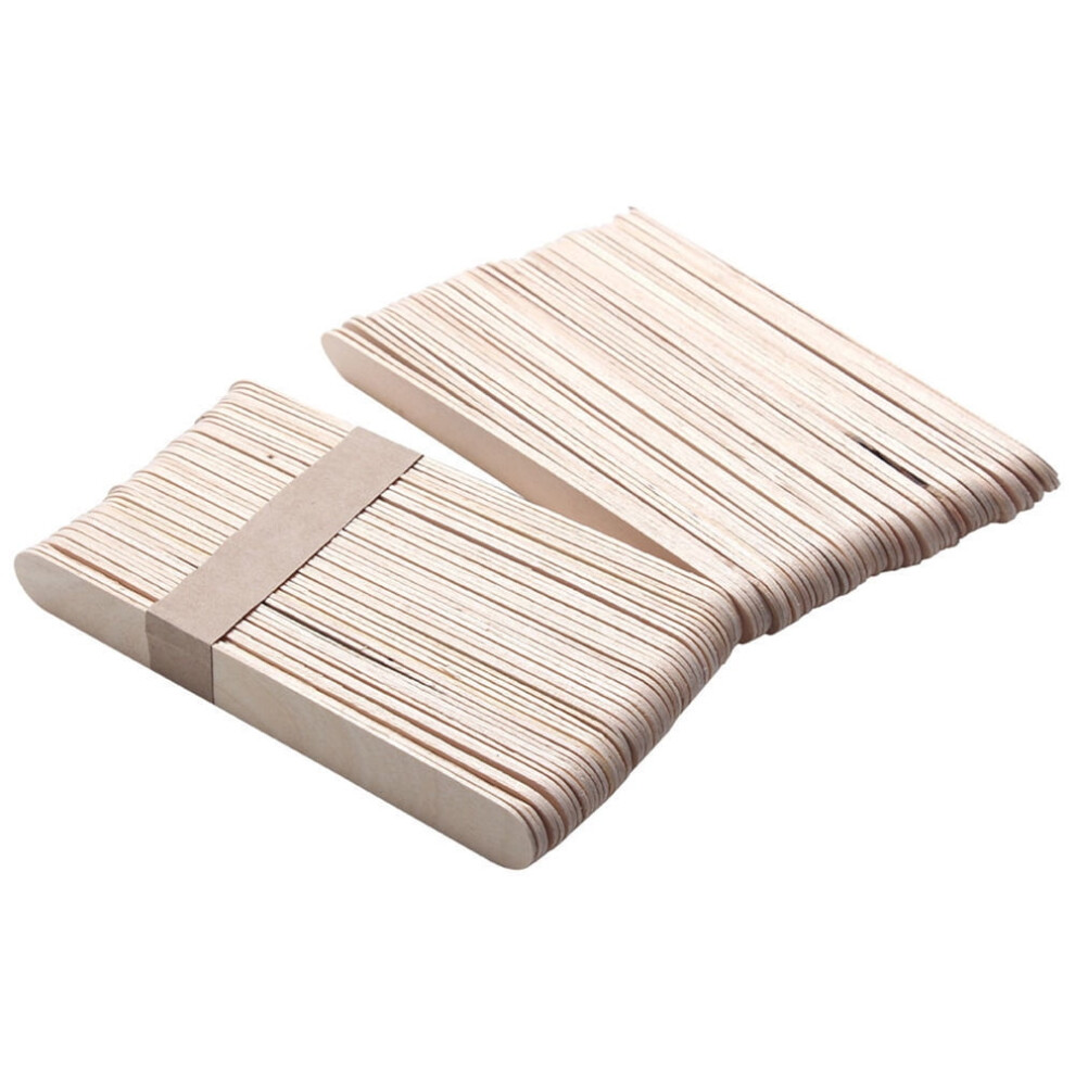 Windfall 50Pcs Disposable Wax Waxing Applicator Body Hair Removal Wooden Sticks Spatula Assorted Wax Spatulas Wax Applicator Sticks Wood Craft Sticks