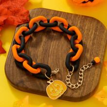 Halloween Bracelets Ghost Pumpkin Switch Charm Bracelets Gifts Stretch Beaded Bracelets for Women