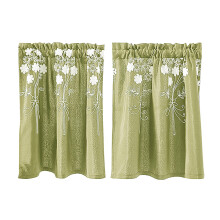 Floral Curtains Kitchen Coffee Curtains Bedroom Rod Curtains Lace Short Curtains Lace Curtains 29 X 24 Inch 2 Panels, 2Pc Curtains