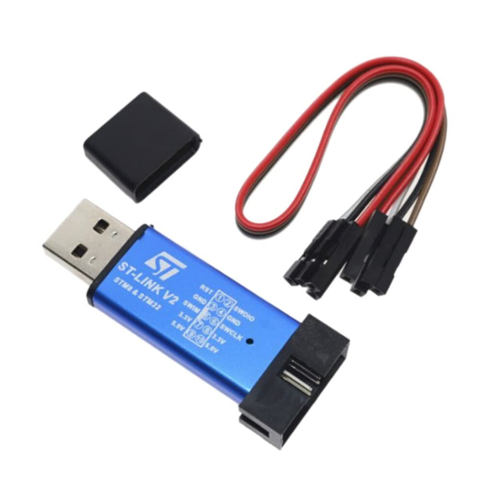 Programmer And Debugger Compatible With Stlink V2 For Stm32 Stm8 With Cable, Broad Mcu Compatibility, Random Color 9771547625339