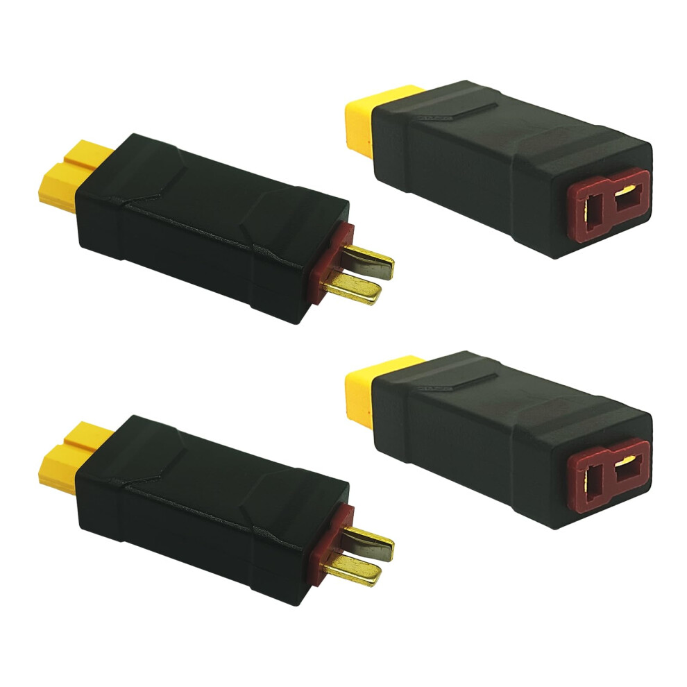 2 Pairs Xt60 To Tplug Adapter Rc Lipo Battery Connector For Car Drone Boat Plane Esc 9092120780420