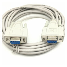 RS232 Null Modem Cable 5M DB9 Serial Cable for Reliable Device Connection and Durable Insulation