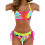 Comfortable Two Piece Swimsuit Breathable Bathing Suit-2 XXL 1