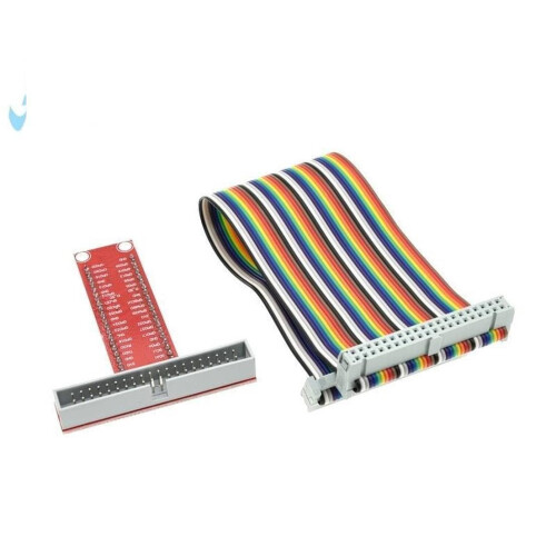 40 Pin GPIO Extension Ribbon Cable with TStyle Connector for Raspberry Pi Prototyping 1