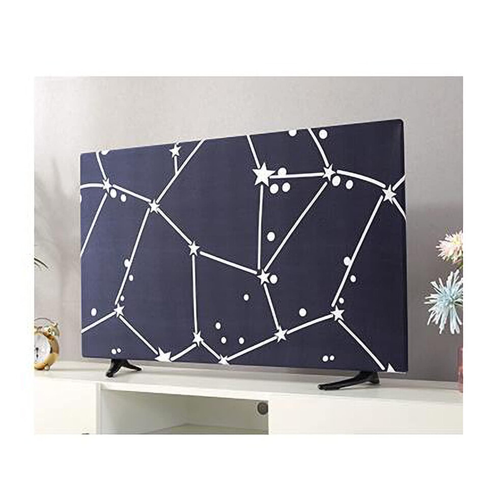 Tv Dust Cover 37In Pastoral Cartoon Style, Antistatic Stretch Fabric Screen Protector For Flat Tvs 9771547587866