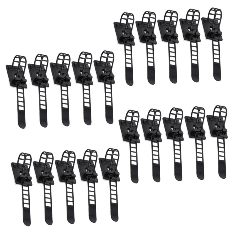 25Pcs Adjustable Selfadhesive Cable Management Clips For Desk And Home Office Flexible Reusable Cord Organizer 9771547587903