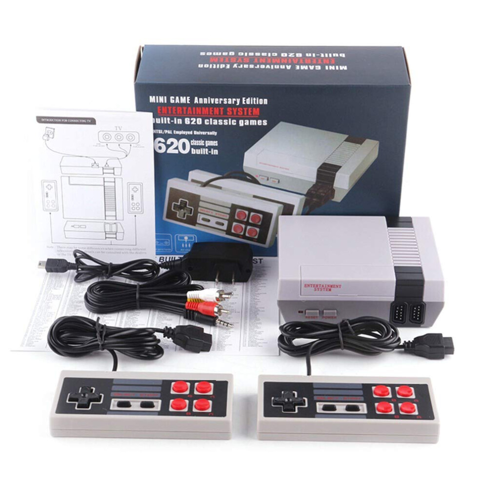Retro Game Console With Builtin 620 Games, 8Bit Graphics, Av Output, Two Controllers 9455672297530
