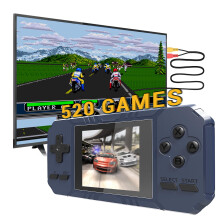Retro Handheld Game Console with 520 Classic Games, Rechargeable Battery, TV Output, 3.0' Screen