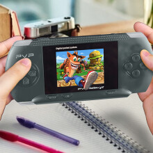 Retro Handheld Game Console with 800 Builtin Games, TV Connection, TwoPlayer Mode, 2.2Inch Screen, 1200mAh Battery for Kids and Family