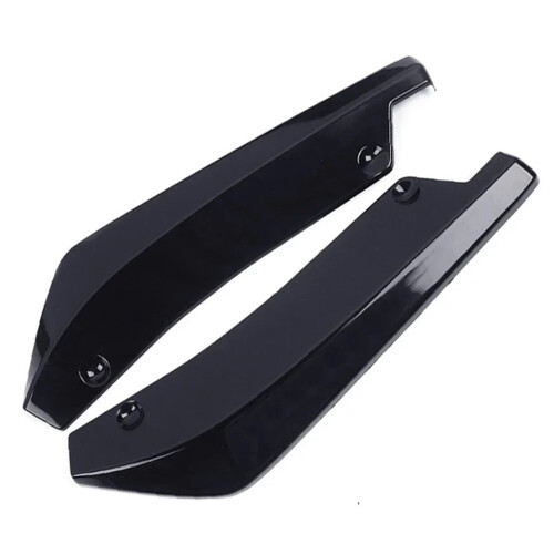 Universal Car Bumper Lip Spoiler Diffuser Splitter, Carbon Fiber Protector Winglets, Black 2pcs