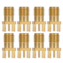 100Pcs RF Coaxial Female Adapter for PCB, 50Ω, OFC Material