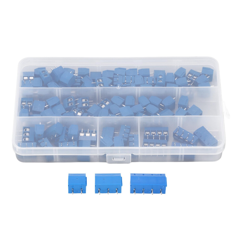 Pcb Screw Terminal Block Connector Kit 100Pcs 5Mm Pitch 300V 10A Secure Durable Diy Electronics 9330225028246