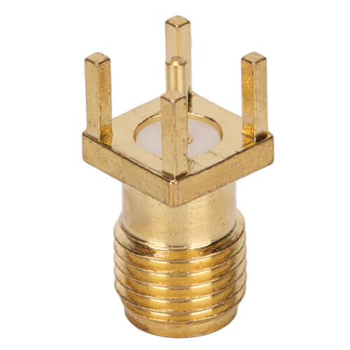 100Pcs RF Coaxial Female Adapter for PCB, 50Ω, OFC Material 1