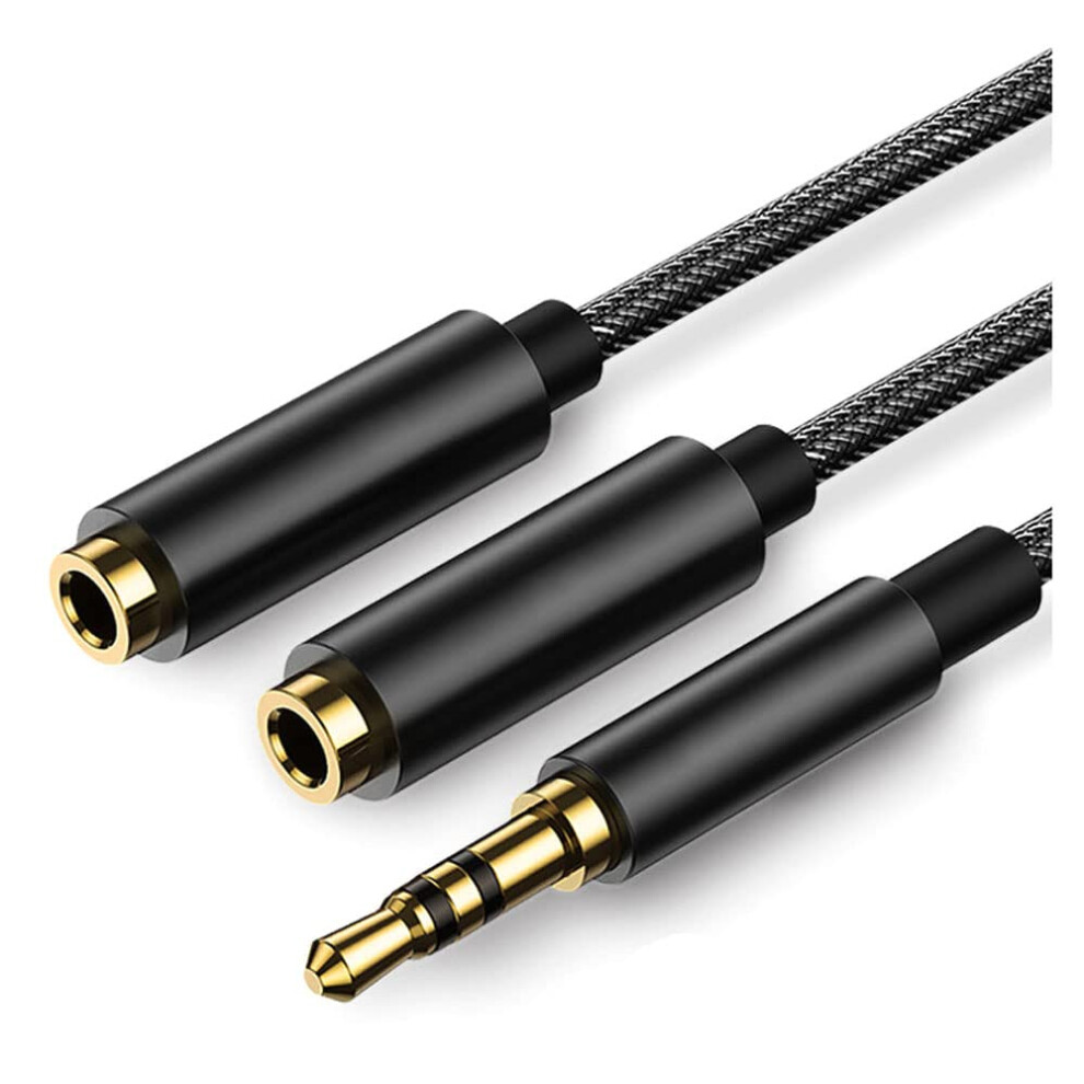 Aux Audio Cable 3.5Mm Splitter, Durable Aluminum Alloy Braided, TangleâResistant For Laptop And Speaker 9092120212365