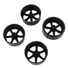 4pcs 63mm Black Plastic RC Wheels Rims for 1/10 High Speed RC Car
