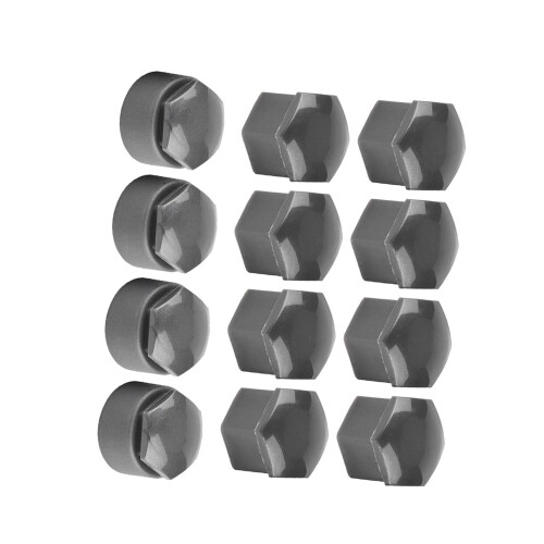 17mm Wheel Nut Covers Gray AntiTheft Lug Nut Caps Corrosion Protection 20pcs Set 1