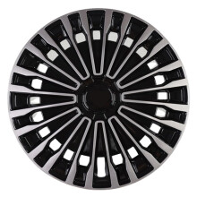13 Inch Silver ABS Hubcaps Set of 4, Universal Wheel Covers with Easy SnapOn Fit for Cars