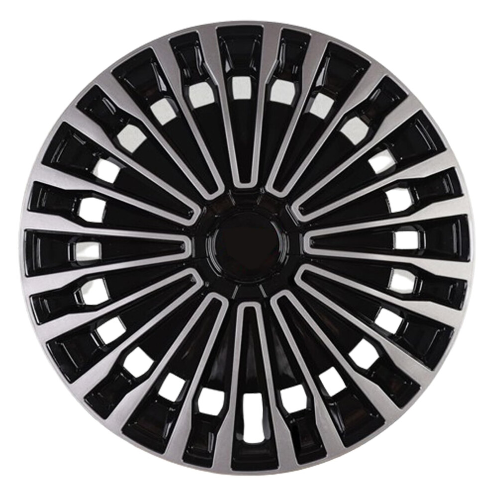 13 Inch Abs Hubcaps Set Of 4, Universal Wheel Covers With Easy Snapon Fit For Cars Silver 9455672299725