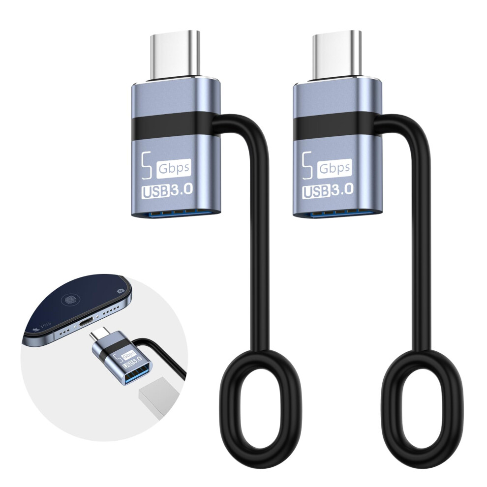 Usb C To Usb 3.0 Otg Adapter 2 Pack Speed Data Transfer For Macbook Pro Iphone 16 Pro Max 9455672300650