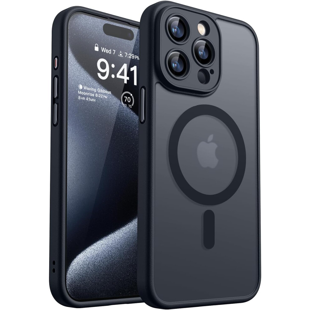 Shockproof Camouflage Case With Camera Protector And Antislip Grip Compatible With Magsafe For Iphone 15 Pro Max 9092120784473