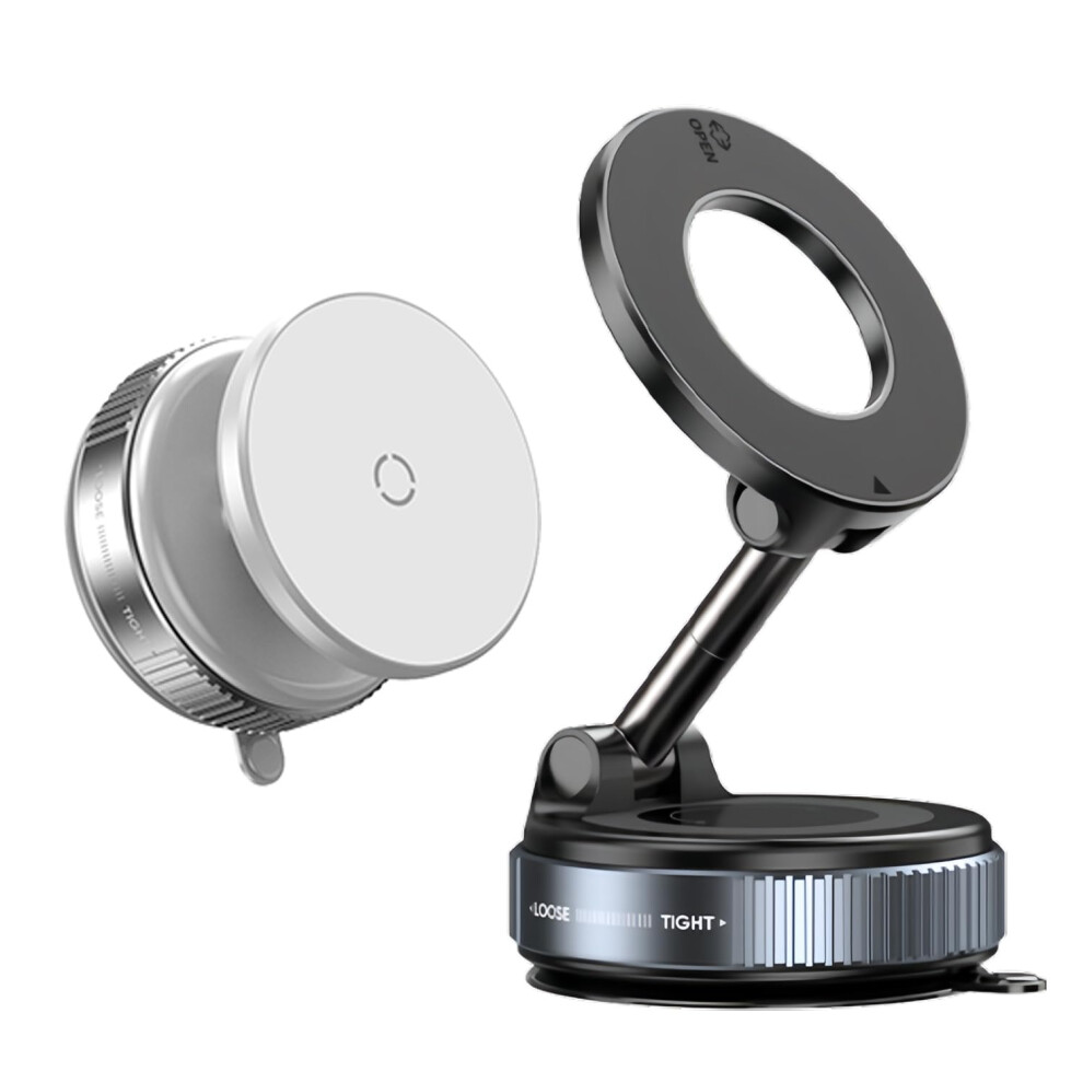 Magnetic Phone Mount With 360 Rotation And Vacuum Magnetic Lock, Universal Car Dashboard Holder 9455672300018