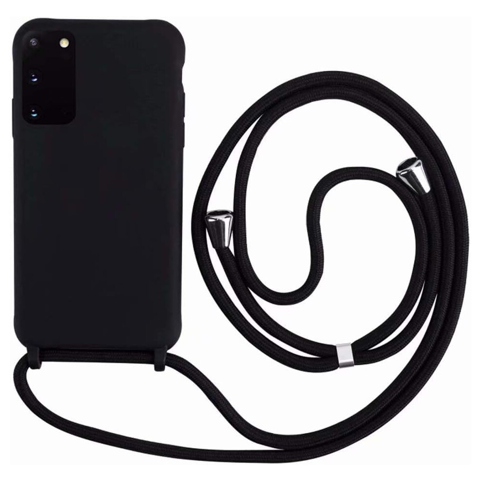 Case For Samsung Galaxy S20 Shockproof Tpu Bumper With Antislip Silicone Grip And Lanyard Strap Black 9455672300230