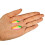 5pcs Glow Spinner Baits Rhombus Spoon Lures Double Side-35mm 2
