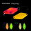 5pcs Glow Spinner Baits Rhombus Spoon Lures Double Side-35mm 5