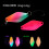 5pcs Glow Spinner Baits Rhombus Spoon Lures Double Side-35mm 6