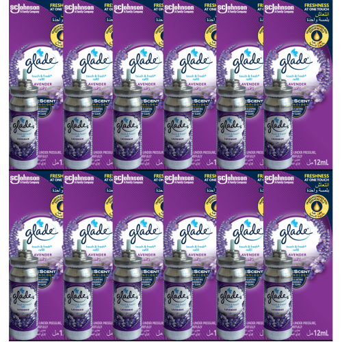 Glade 12 X Glade Touch n Fresh Air freshner Refill 12ml - Lavender