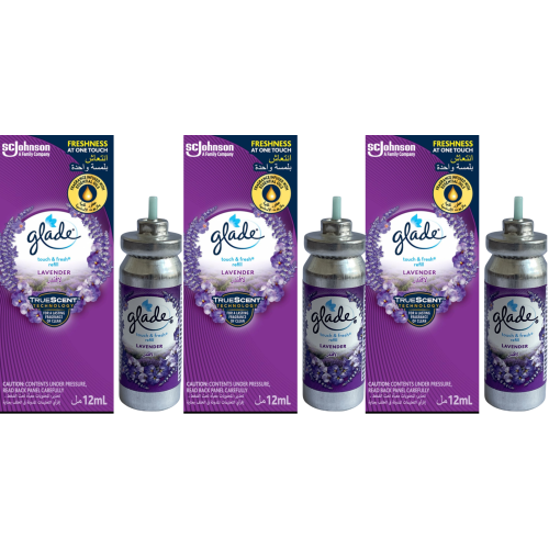 Glade 3 X Glade Touch n Fresh Air freshner Refill 12ml - Lavender