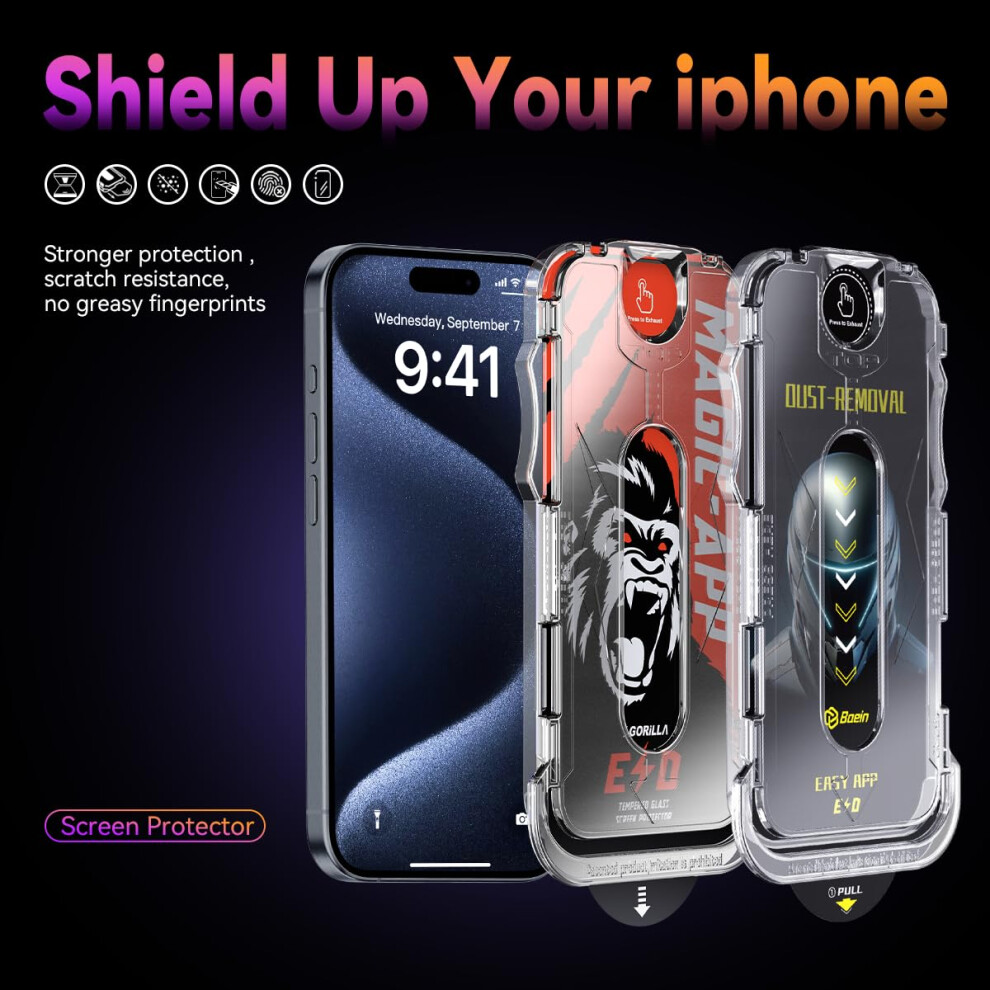 Privacy Screen Protector For Iphone 16, Antiglare, Shatterproof, Scratch Resistant, 2Pack 9455672300445