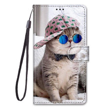 Leather Wallet Case Shockproof 360 Protection Kickstand Cat Design for Samsung Galaxy A13 4G