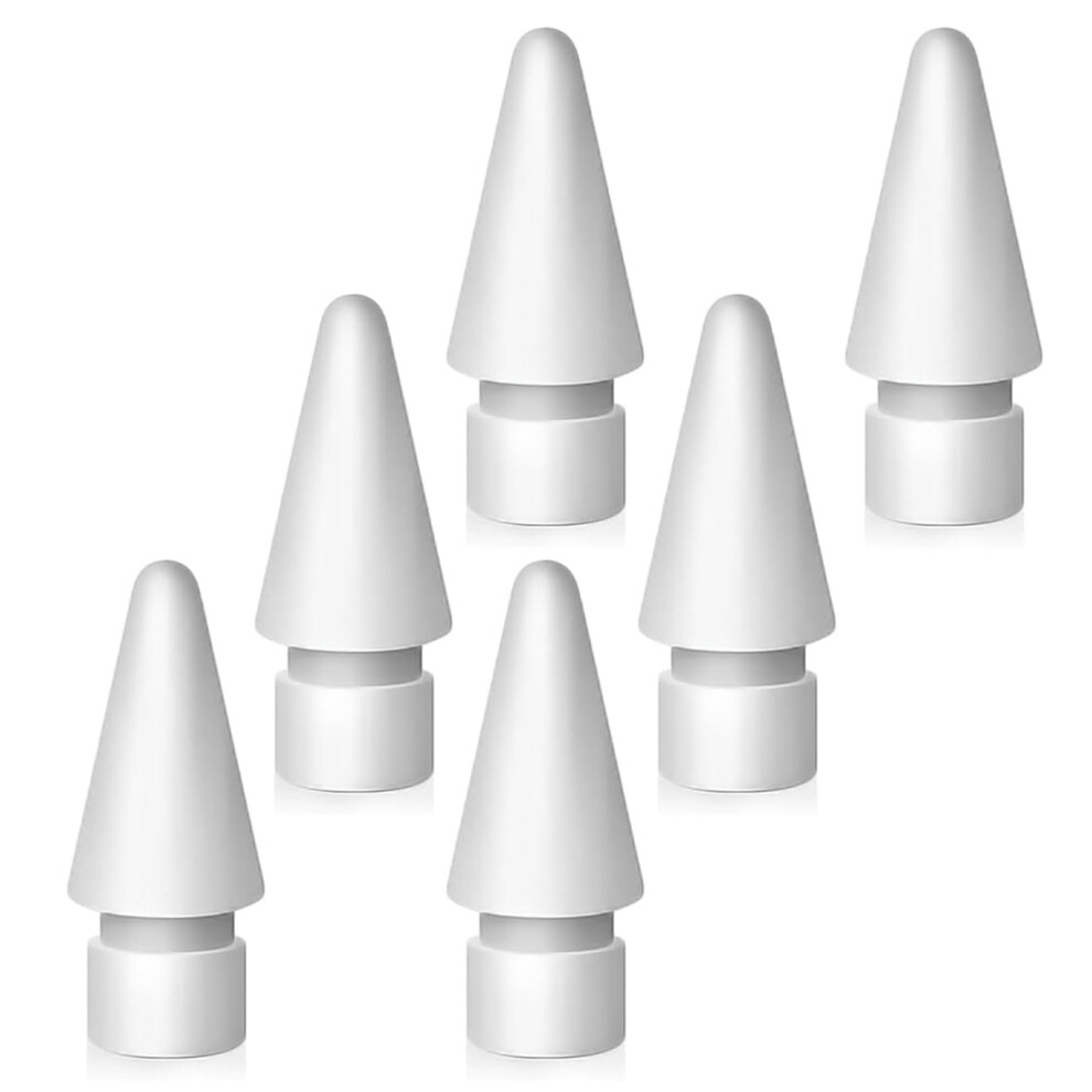 6 Pack Replacement Nibs For Apple Pencil 1St And 2Nd Generation Restores Stylus Precision 9455672301381