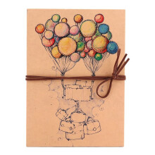 1 Scrapbook Fotoalbum Retro Style Ballon Cover Akkordeon Faltbares Fotoalbum DIY Scrapbook Handgemachtes Kreatives Handwerk