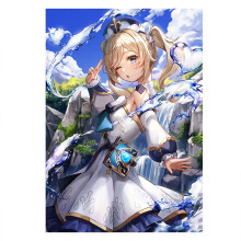 Round Diamond Painting Home Room Decoration Wall Sticker Wall Art Painting Game Genshin Impact Poster