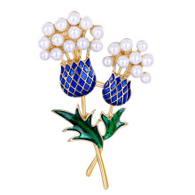 Delicados Broches de Esmalte de Perlas con Gota de Aceite Broche de Moda de Frutas y Plantas Ramo de Bodas Accesorios de Joyas Regalo