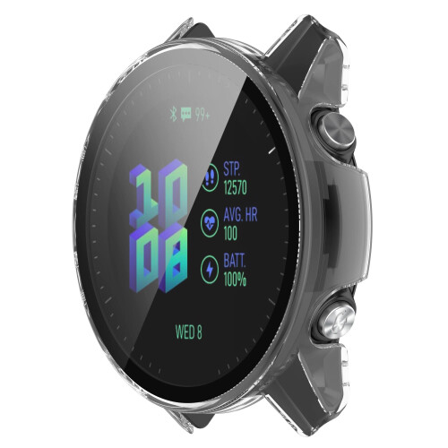 Protective Case and Tempered Glass Screen Protector Clear Full Coverage for Garmin Forerunner 955 1
