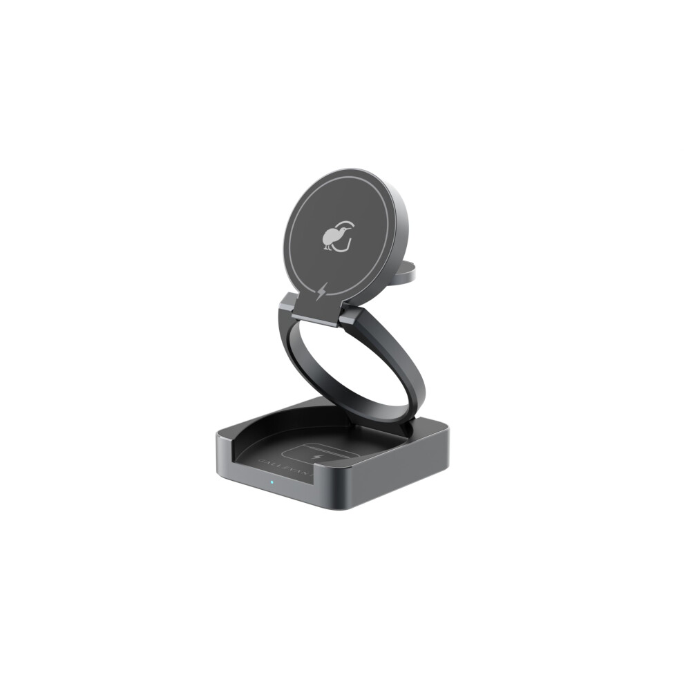 Qi2 Certified 3In1 Wireless Charger Stand 15W Foldable For Iphone Apple Watch Earbuds Black 9092120786224