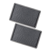 2pcs Rhinestone Non Slip Car Dashboard Mat and Phone Holder, Washable Decorative Pad
