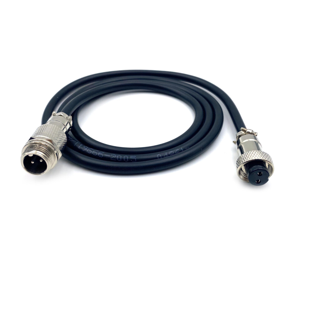 Gx12 2 Pin Connector Cable 1M Male To Female Aviation Extension, Durable Metal Housing, Secure Threaded Connection 9330225029373