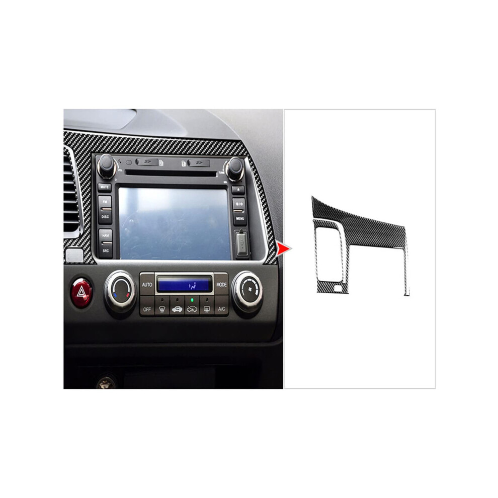 Carbon Fiber Car Interior Trim For Honda Civic 8Th Gen 20062011, Scratchresistant Dashboard And Console Stickers 9330225029632
