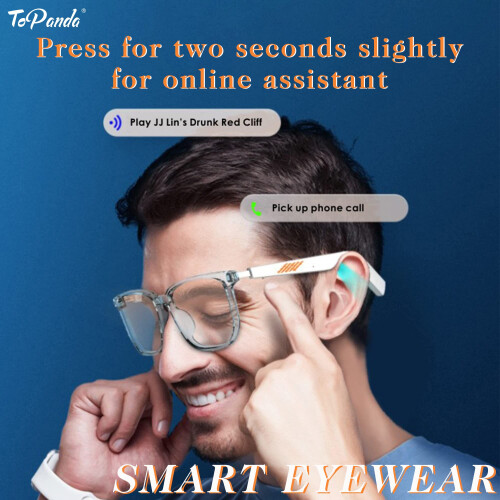 Smart Audio Glasses with Bluetooth 5.0, Open Ear TWS Sound, Blue Light Blocking Lenses, Waterproof 2