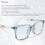 Smart Audio Glasses with Bluetooth 5.0, Open Ear TWS Sound, Blue Light Blocking Lenses, Waterproof 5